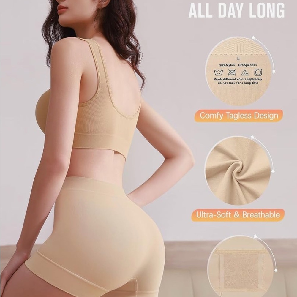 BESTENA Seamless Smooth Nude Shapewear Boyshorts -3 pack - Picture 3 of 3